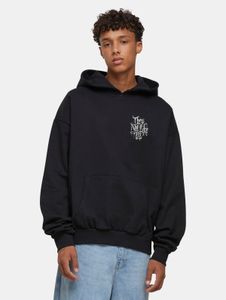 Soft Mister Tee men's hoodie with ribbed cuffs and hood, 460 g/m² cotton, black