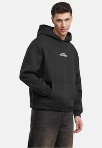 Sudadera Soft Mister Tee para hombre con puños y capucha acanalados, 330 g/m², algodón, negra.
