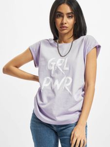 Camiseta deportiva Mister Tee para mujer, 140 g/m², de algodón, color violeta.