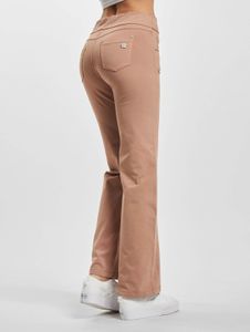 Jean Freddy confortable pour femme, coupe slim, avec poches, marron