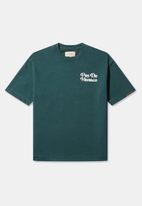sporty Pas De Monaco men's oversized cotton T-shirt, green