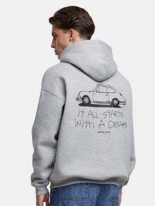 Sweat à capuche décontracté Another Cotton Lab pour homme, en coton gris.