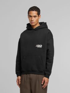 Sweat à capuche confortable Another Cotton Lab pour homme, en coton noir.