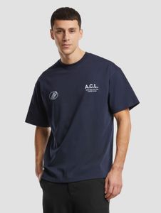 T-shirt casual da uomo Another Cotton Lab in cotone, blu