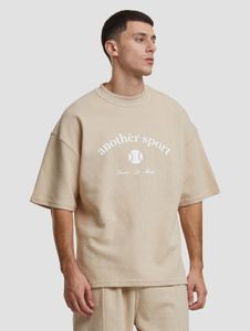 sporty Another Cotton Lab men's T-shirt with cotton, beige