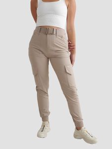 Jean stretch beige moderne aim'n pour femme