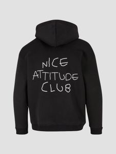 Comfortable Another Cotton Lab unisex ribbed cotton hoodie, black