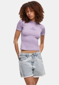 Felicious sporty women's stretch T-shirt with cotton, purple