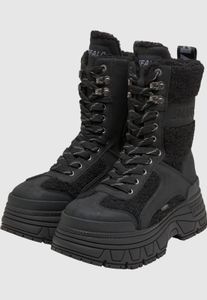 Bottes Buffalo décontractées pour femmes, noires