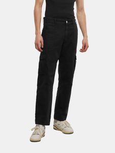 Casual PEGADOR men's jeans with pockets, straight fit, cotton, black