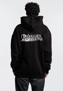 Casual PEGADOR men's hoodie, oversized, made of cotton, black