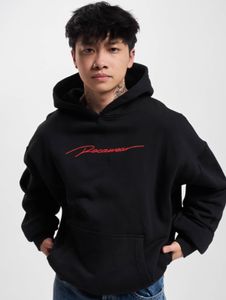 Sweat à capuche décontracté Rocawear pour homme, en coton noir, avec cordon de serrage et poches.