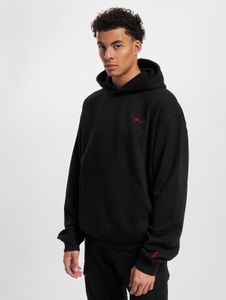 Sweat à capuche Rocawear moderne pour homme, en coton noir, avec poignets et capuche côtelés.