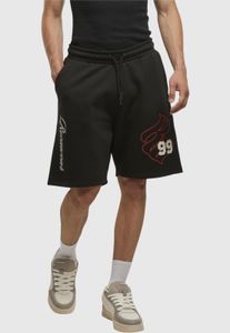 Short Rocawear confortable pour homme, noir, avec fermeture éclair, poches et doublure en coton.