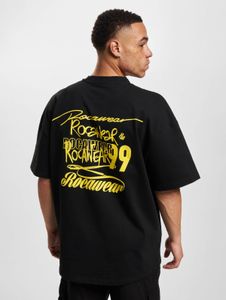 Camiseta informal de algodón extragrande para hombre de Rocawear, color negro.