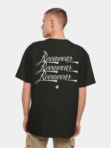 Camiseta moderna Rocawear para hombre, oversize, 240 g/m², algodón, negra.