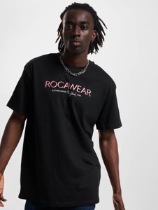 Cómoda camiseta Rocawear para hombre, de algodón, color negro.