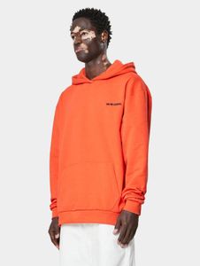 bequemer 9N1M SENSE Herren Hoodie Rippstrick Kapuze 350 g/m² mit Baumwolle Orange