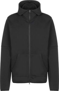 Felpa con cappuccio e zip da uomo Modern Stylefile, in cotone, nera