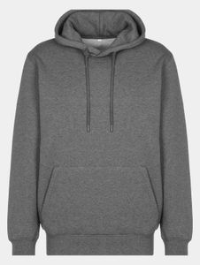 Felpa con cappuccio da uomo Casual Stylefile con polsini e cappuccio a coste, in cotone, grigia