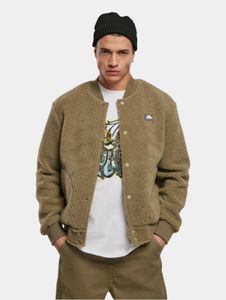 Stylish Southpole men's jacket with pockets, ribbed cuffs, 330 g/m², beige