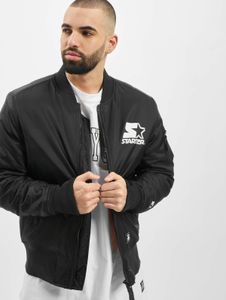 Stylish starter men's jacket with pockets, 180 g/m², black