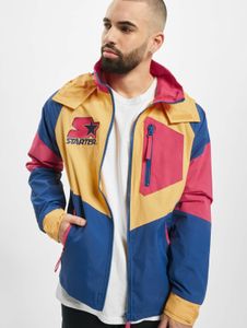 Veste d'entrée de gamme décontractée pour homme, avec fermetures éclair et poches, 60 g/m², bleu/jaune