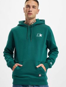 Modern starter men's hoodie, large hood, drawstring, 300 g/m² cotton, green
