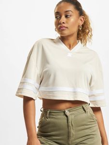 Casual starter women's T-shirt, oversize mesh, 180 g/m², cream/white