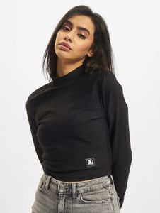 Modern starter women's sweatshirt, stretch, slim fit, 300 g/m², black