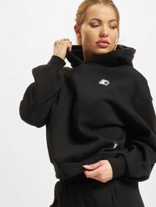 lässiger Starter Damen Hoodie große Kapuze Kordelzug 300 g/m² mit Baumwolle Schwarz