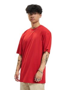 sporty URBAN CLASSICS men's T-shirt, oversize, 180 g/m², cotton, red