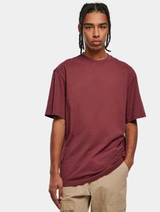 Camiseta deportiva para hombre URBAN CLASSICS, corte oversize, 180 g/m², algodón, rojo burdeos.
