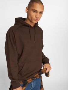 Sudadera con capucha Modern URBAN CLASSICS para hombre con puños y capucha acanalados, 380 g/m² de algodón, color marrón.