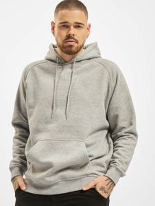 Sudadera con capucha informal para hombre URBAN CLASSICS con cordón ajustable, punto acanalado, algodón de 380 g/m², gris.