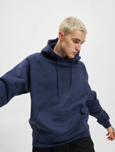 Casual URBAN CLASSICS men's hoodie with drawstring, rib knit, 380 g/m² cotton, navy