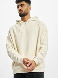 Sudadera con capucha cómoda para hombre de URBAN CLASSICS con cordón ajustable, tejido de punto acanalado, algodón de 380 g/m², color crudo-blanco.