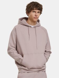 Casual Urban Classics men's hoodie with ribbed cuffs and hood, 380 g/m² cotton, antique pink