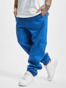 Modern URBAN CLASSICS men's trousers with drawstring and pockets, 380 g/m² cotton, blue
