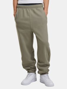 Pantalones versátiles para hombre de URBAN CLASSICS con bolsillos, puños acanalados, algodón de 380 g/m², color verde.