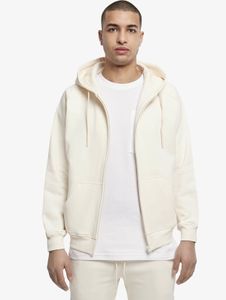 Sweat à capuche homme URBAN CLASSICS doux, avec cordon de serrage et fermeture éclair, 380 g/m², coton, écru-blanc