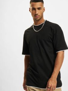 Camiseta cómoda para hombre URBAN CLASSICS, 180 g/m², algodón, negro/blanco