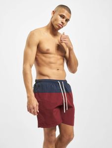 Pantalones cómodos para hombre de URBAN CLASSICS con cordón ajustable y cremallera, 120 g/m², rojo/azul.