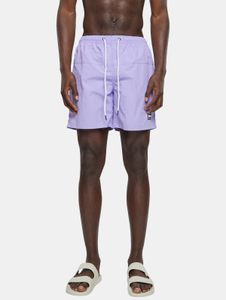 Pantalones cortos ligeros para hombre de Urban Classics con cordón ajustable y cremallera, 120 g/m², violeta.