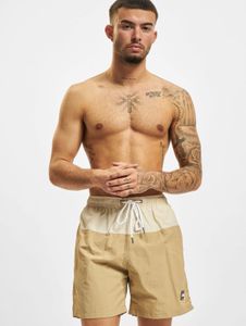 Pantalones casuales Urban Classics para hombre con cordón ajustable y cremallera, 120 g/m², color beige.
