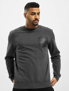 Sudadera cómoda de punto acanalado para hombre de Urban Classics, 240 g/m², con algodón, color gris.