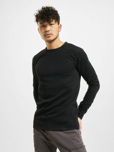 Sudadera acolchada de canalé para hombre Casual Urban Classics, 260 g/m², negra