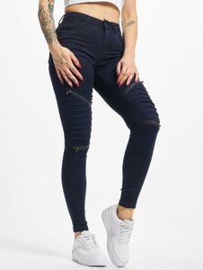 Jean skinny stretch pour femme Modern Urban Classics, fermeture éclair et coton, bleu
