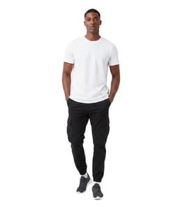 Bequeme URBAN CLASSICS Herren Cargo Jogginghose mit elastischem Bund und Cargo-Taschen Schwarz