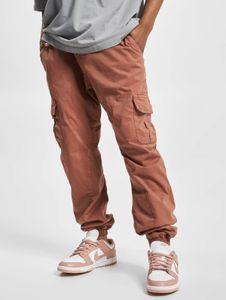 bequeme Urban Classics Herren Jeans Kordelzug Reißverschluss 320 g/m² mit Baumwolle Terracotta-Orange